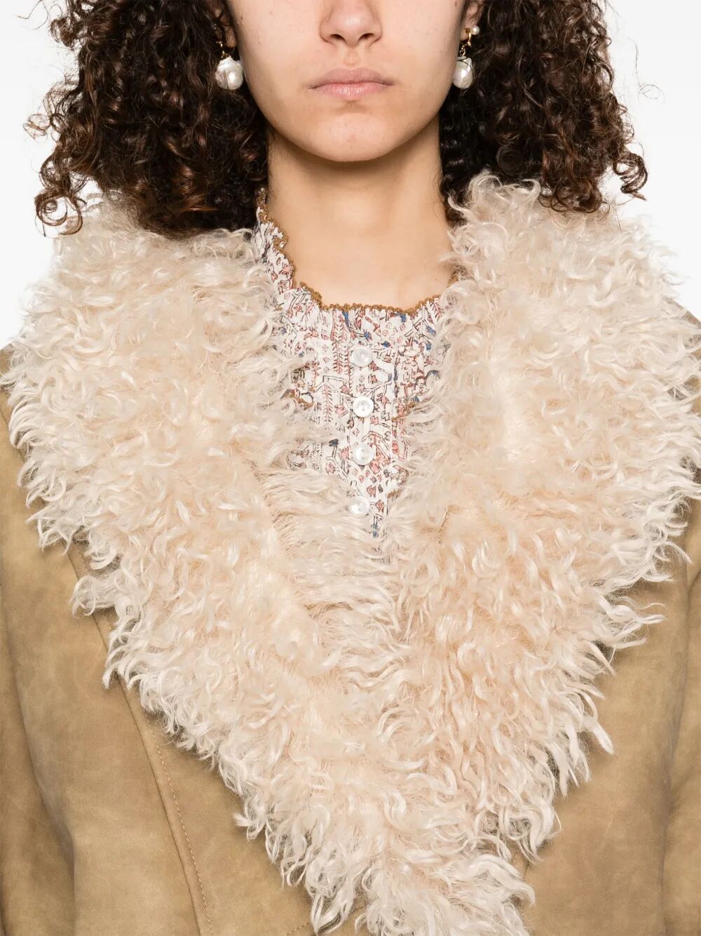 ISABEL MARANT ETOILE Eco Shearling Clea Jacket - Women’s Fashion Outerwear