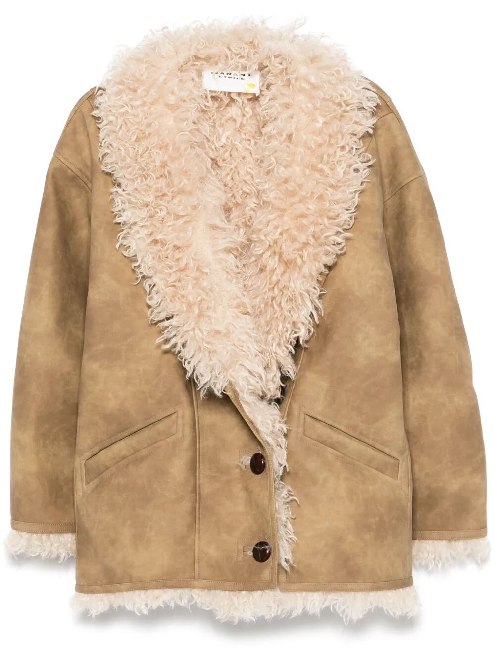 ISABEL MARANT ETOILE Eco Shearling Clea Jacket - Women’s Fashion Outerwear