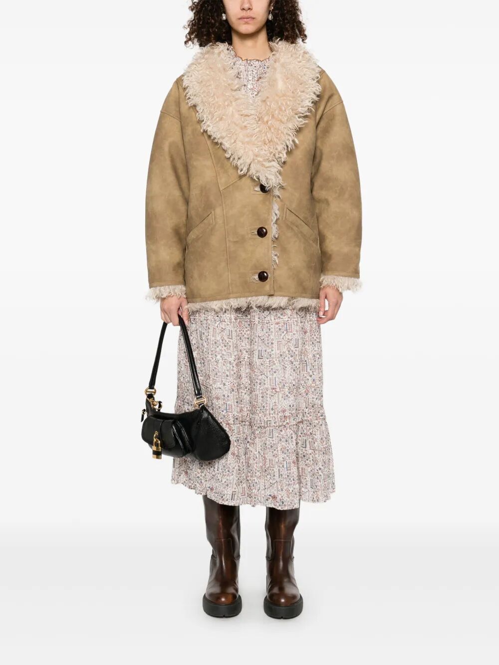 ISABEL MARANT ETOILE Eco Shearling Clea Jacket - Women’s Fashion Outerwear