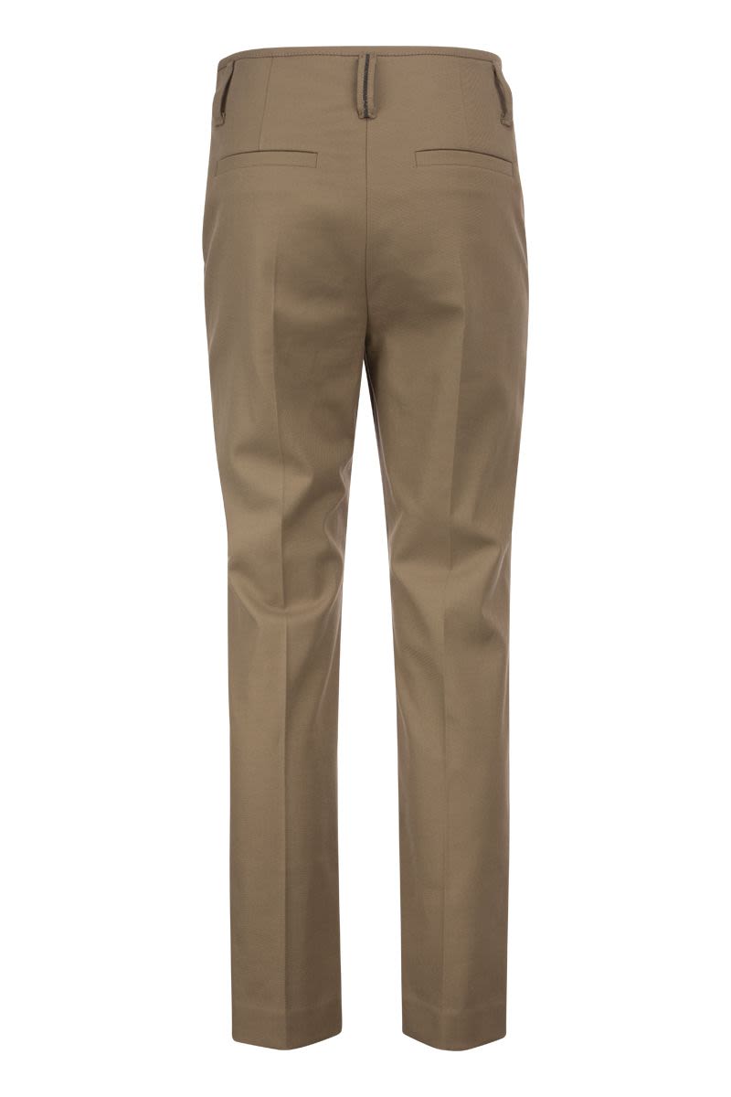 BRUNELLO CUCINELLI Wide Corset Trousers with Necklace Detail