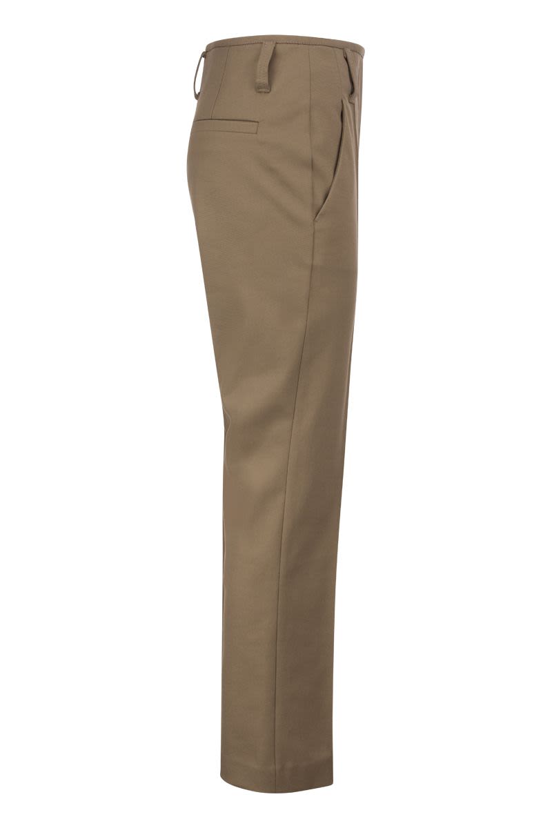 BRUNELLO CUCINELLI Wide Corset Trousers with Necklace Detail