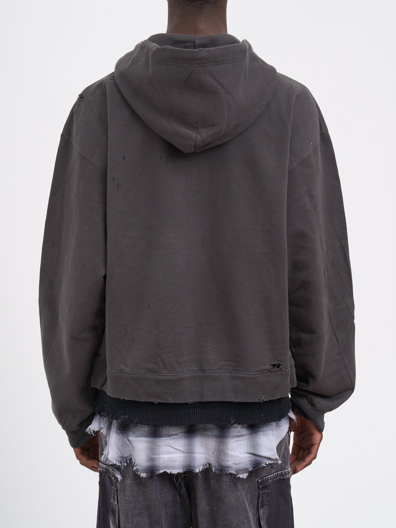 MAISON MIHARA YASUHIRO Triple Layered Half Zip Hoodie - Size 48