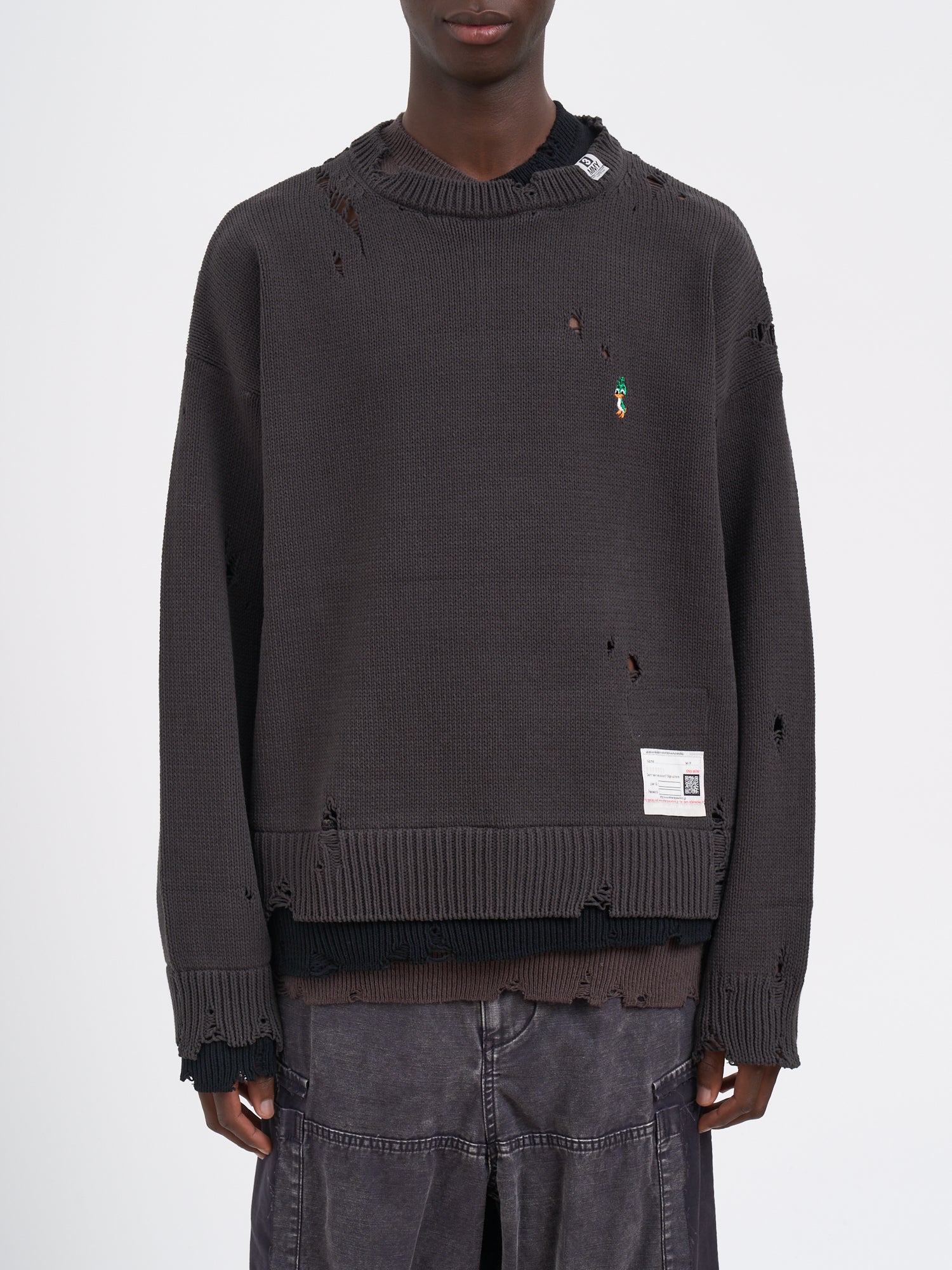 MAISON MIHARA YASUHIRO Layered Crew Neck Sweater - Size 48