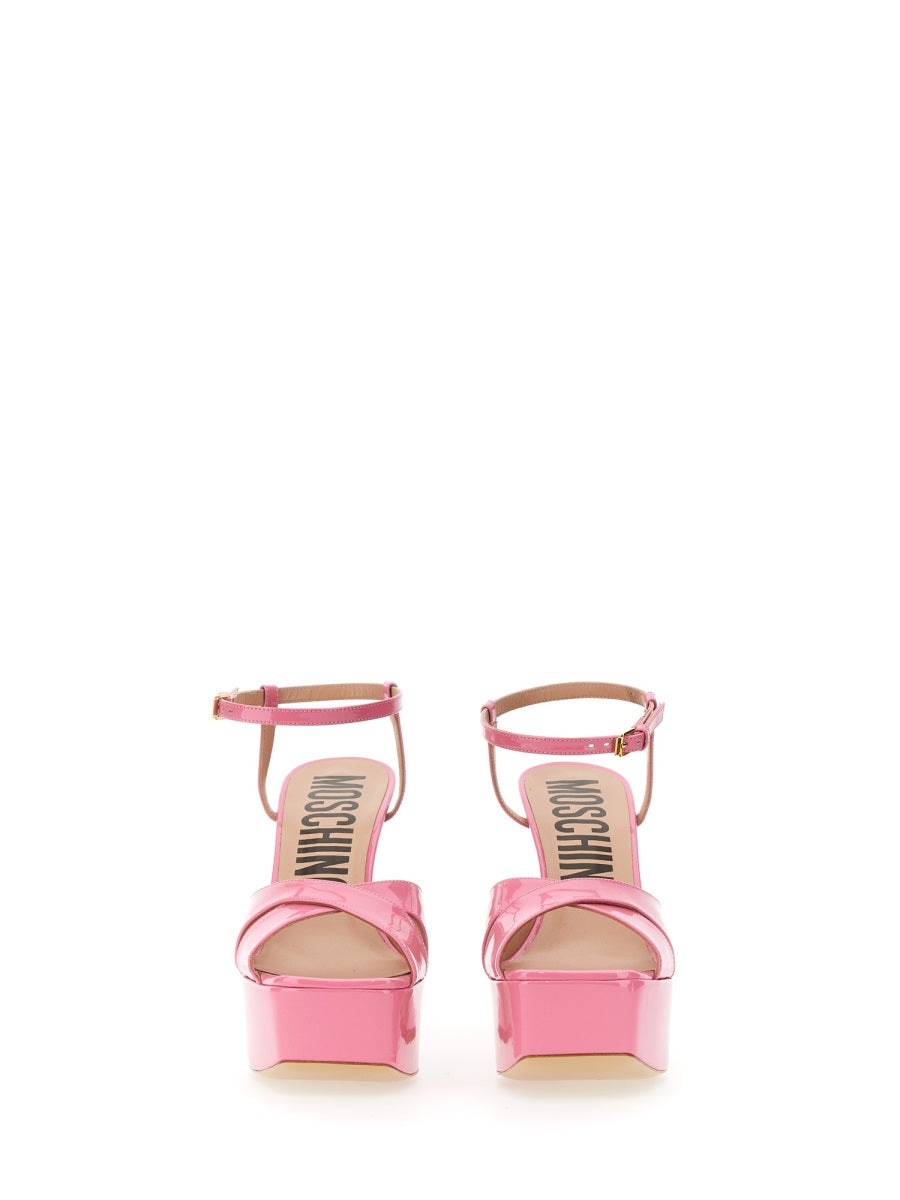 MOSCHINO COUTURE Platform Sandal with Adjustable Strap - 13 cm Sole