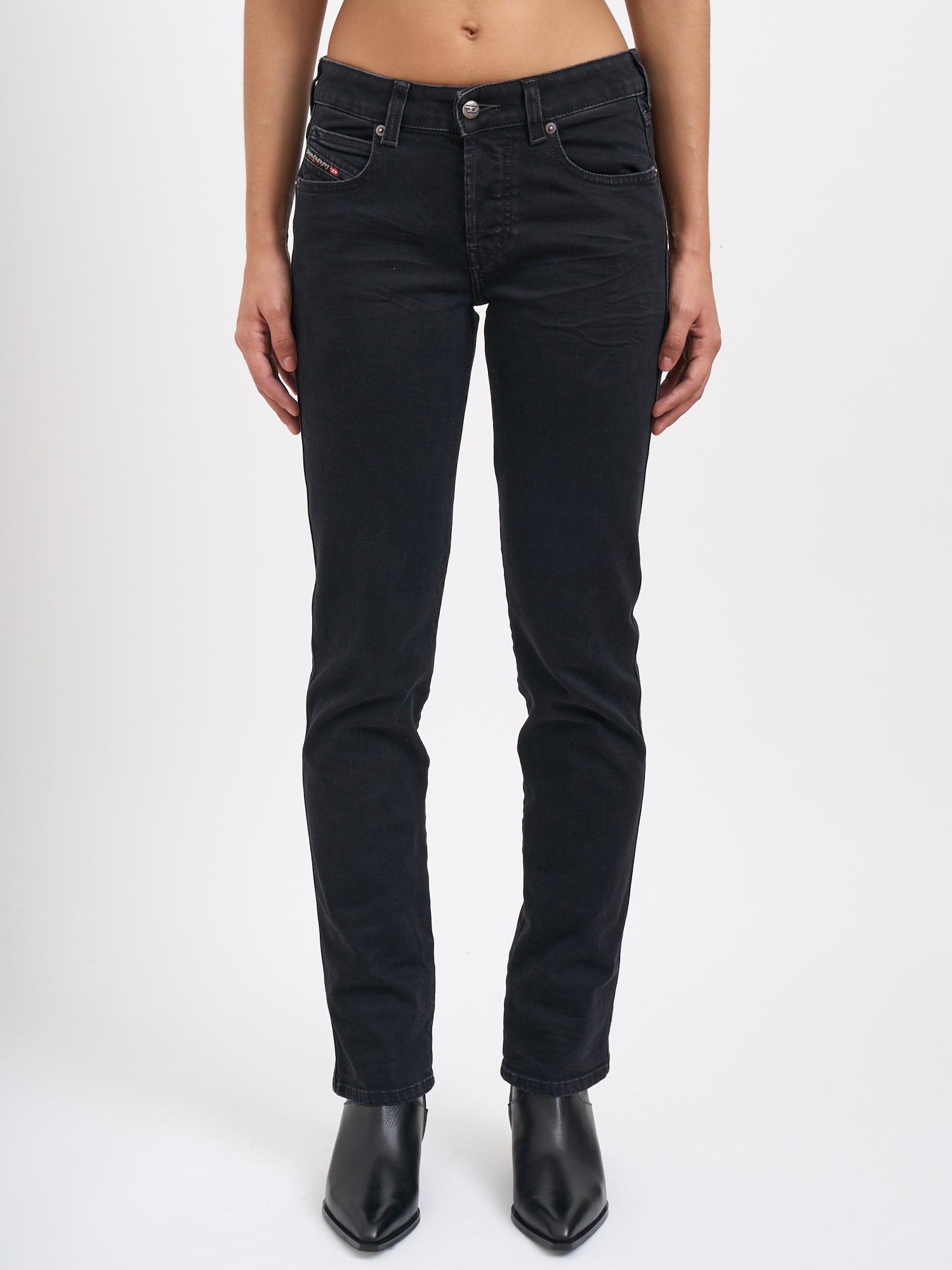 DIESEL Straight Leg Denim Trousers - Size 25