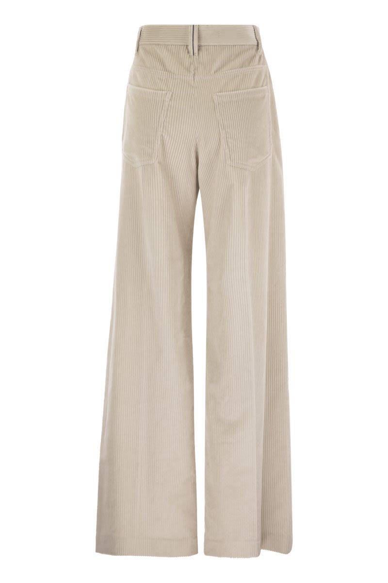BRUNELLO CUCINELLI Fluid Corduroy Sartorial Track Trousers - Women's