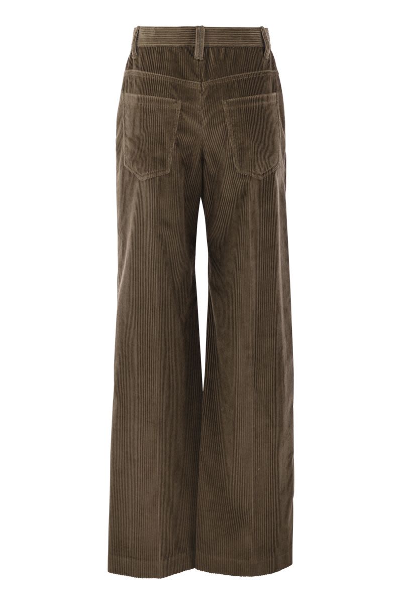 BRUNELLO CUCINELLI Wide-Leg Cotton Trousers for Women