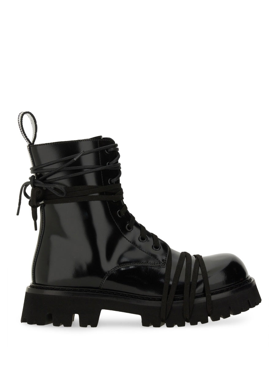 MOSCHINO COUTURE Lace Up Combat Boots for Women