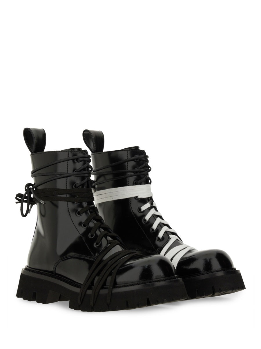 MOSCHINO COUTURE Lace Up Combat Boots for Women