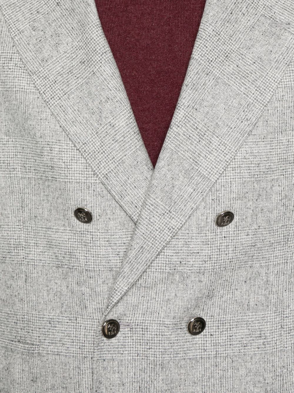BRUNELLO CUCINELLI Double-Breasted Wool & Silk Suit for Men