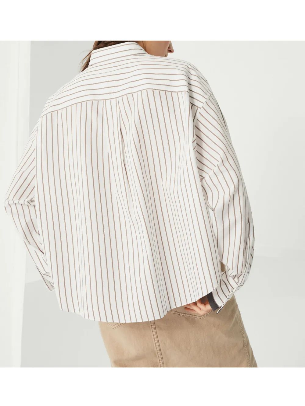 BRUNELLO CUCINELLI Striped Cotton Shirt for Women - SS25