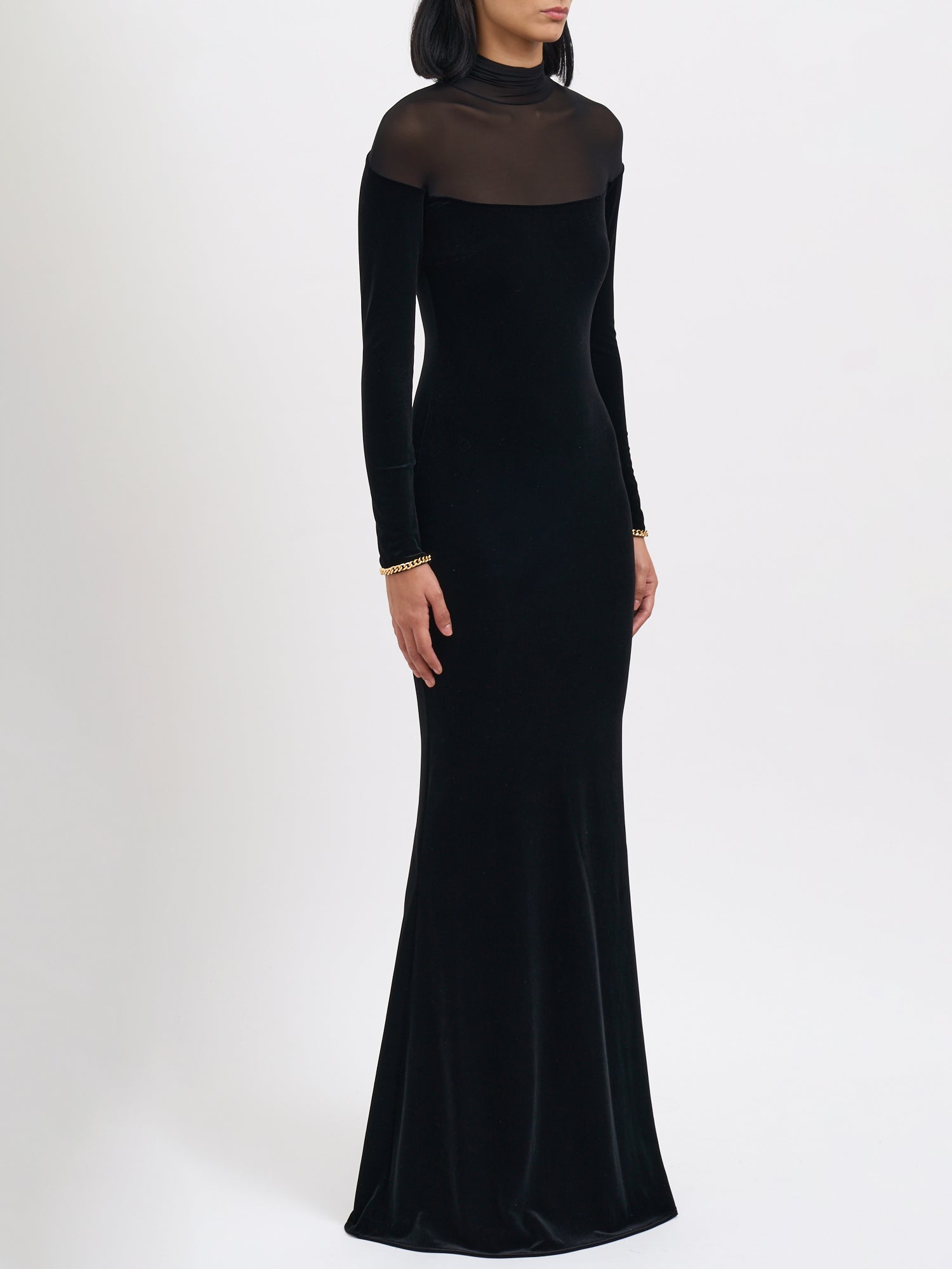 ELISABETTA FRANCHI Red Carpet Velvet Dress - Size 40