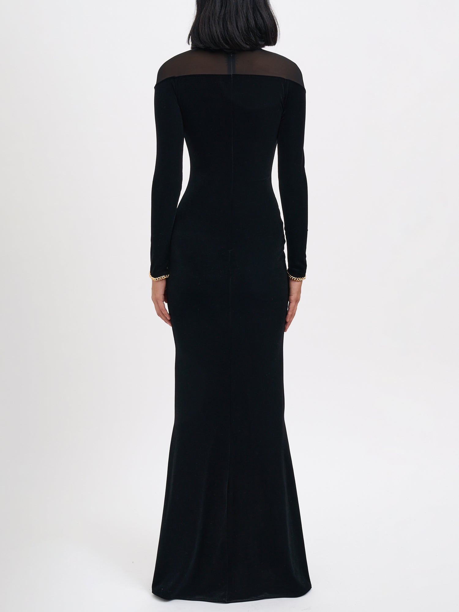 ELISABETTA FRANCHI Red Carpet Velvet Dress - Size 40