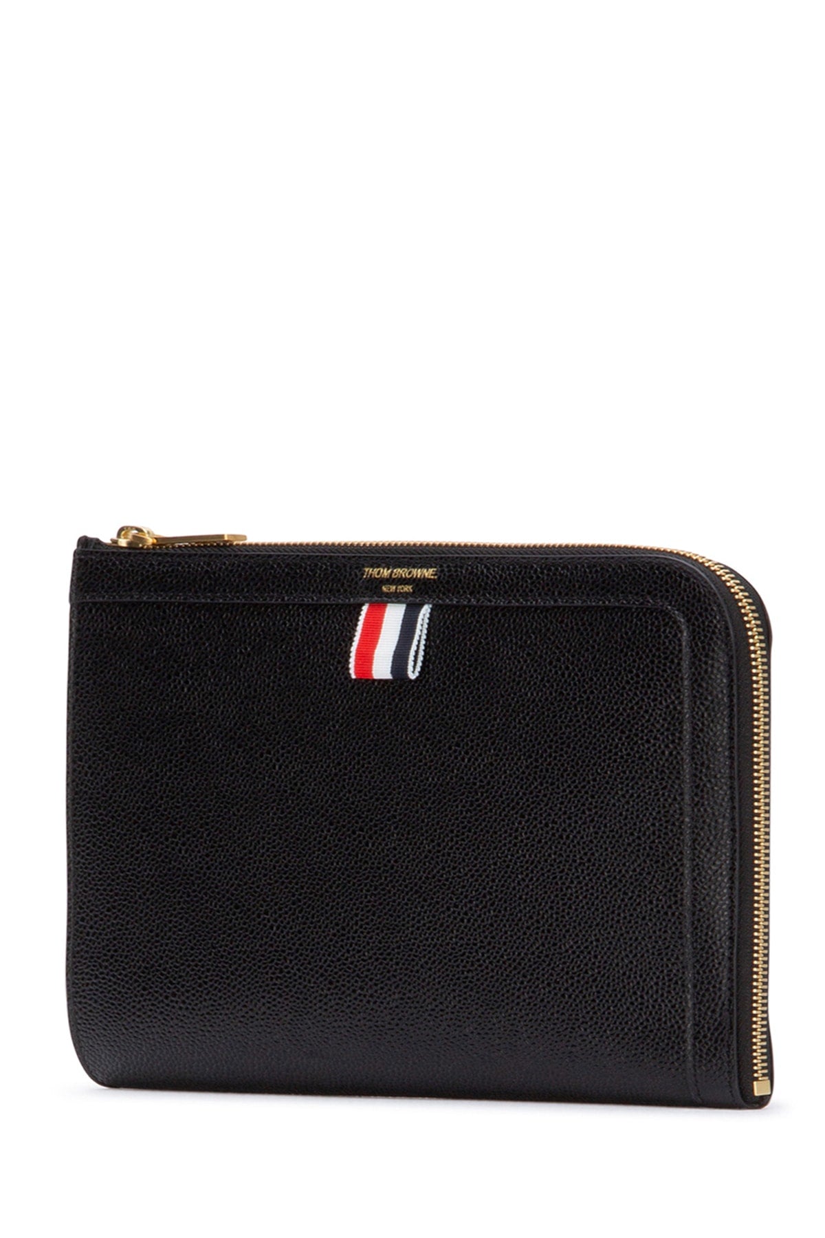THOM BROWNE Men's Mini Leather Pochette for SS25