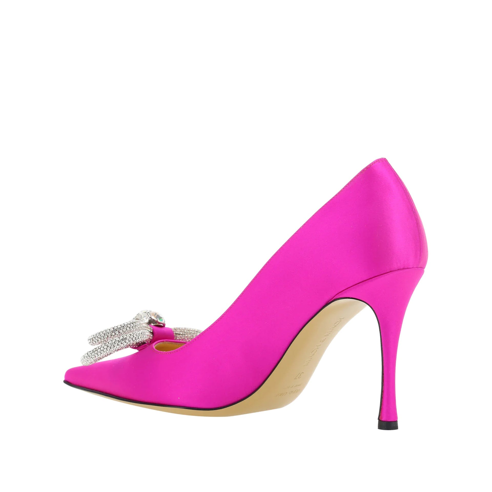 MACH & MACH Double Bow Satin Pumps with 7.5 cm Heel