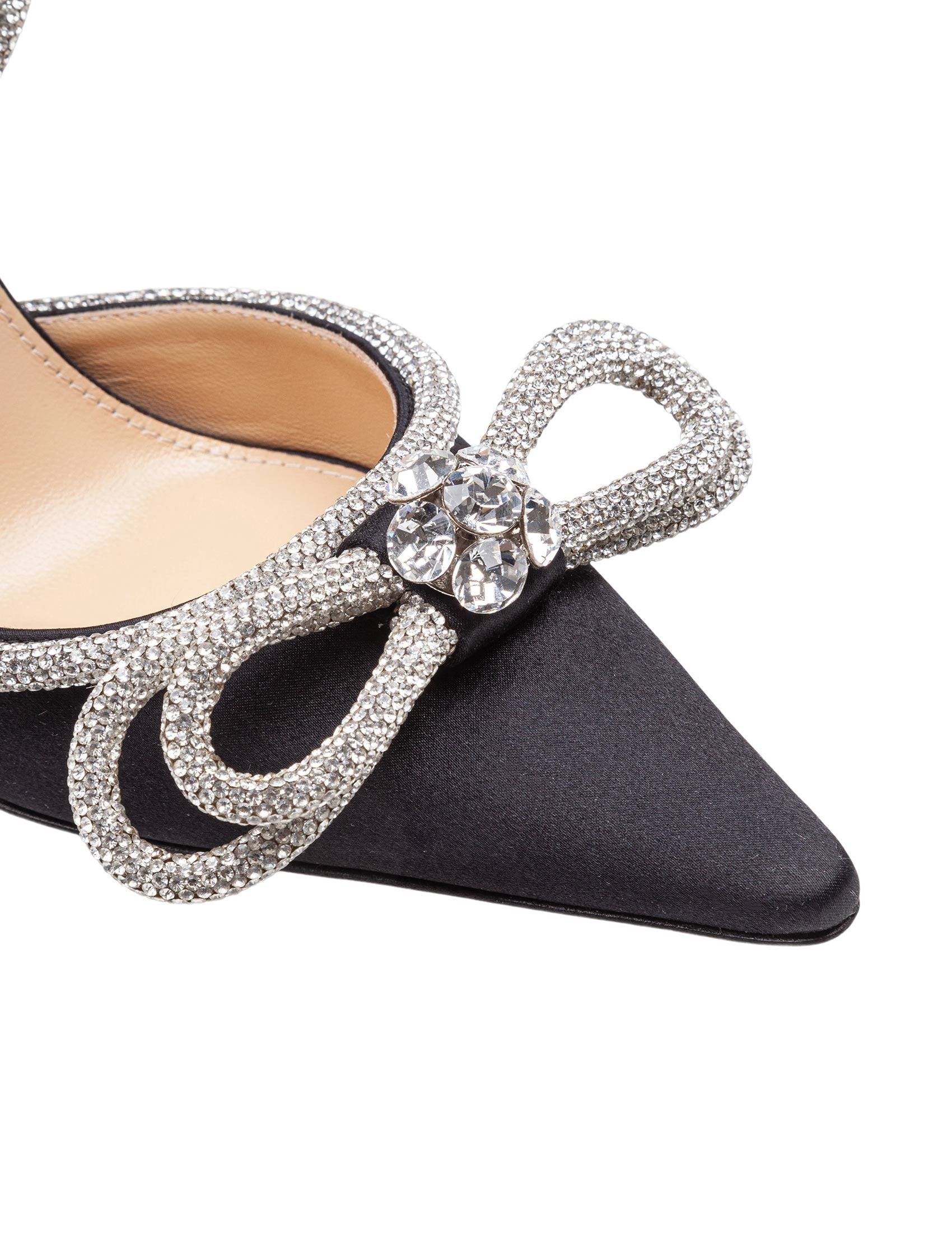 MACH & MACH Double Bow Satin Pumps for Women