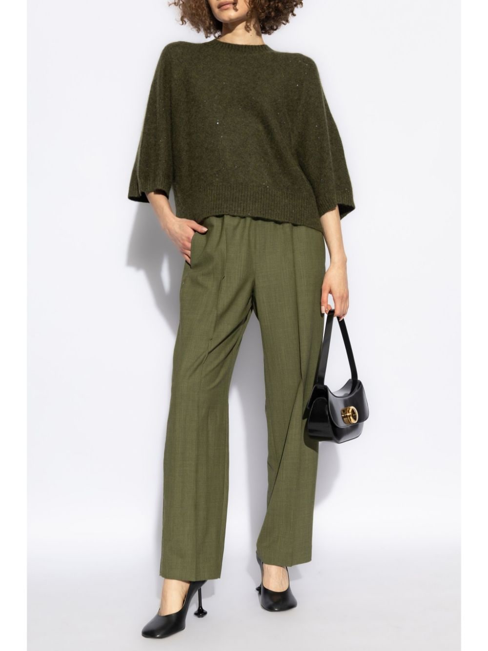 FABIANA FILIPPI Boxed 3/4 Sleeve Sweater