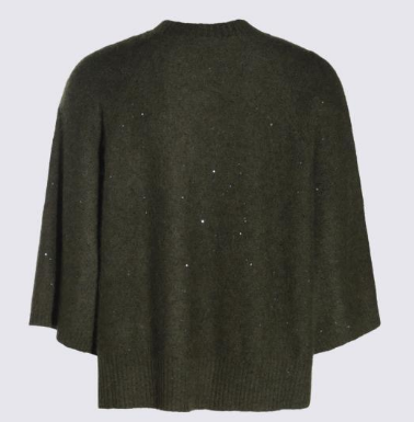 FABIANA FILIPPI Boxed 3/4 Sleeve Sweater