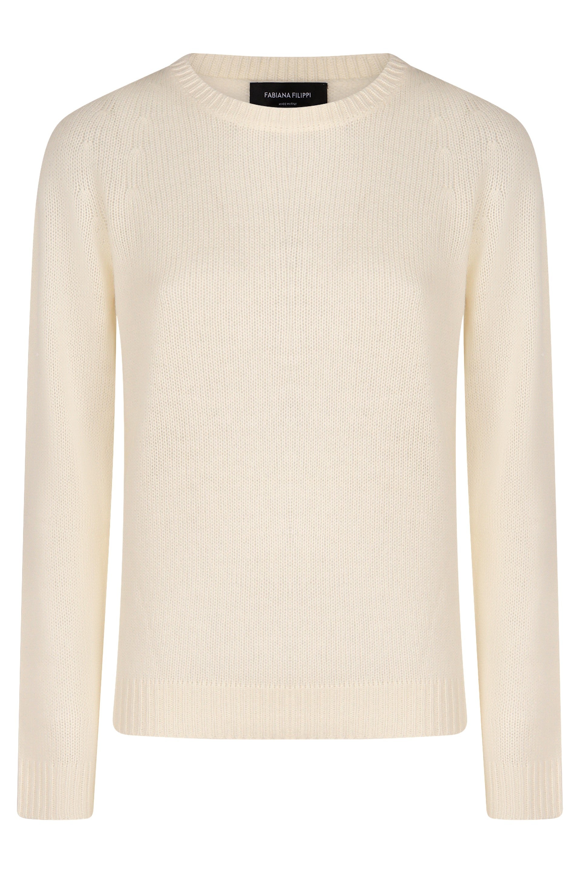 FABIANA FILIPPI Cashmere Sweater with Ribbed Knit Edges