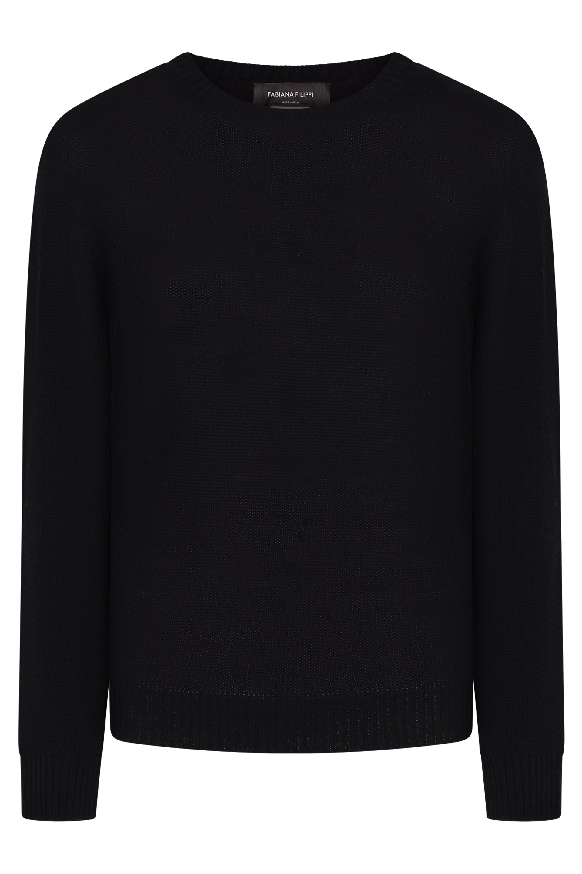 FABIANA FILIPPI Cashmere Sweater with Ribbed Knit Edges - FW25