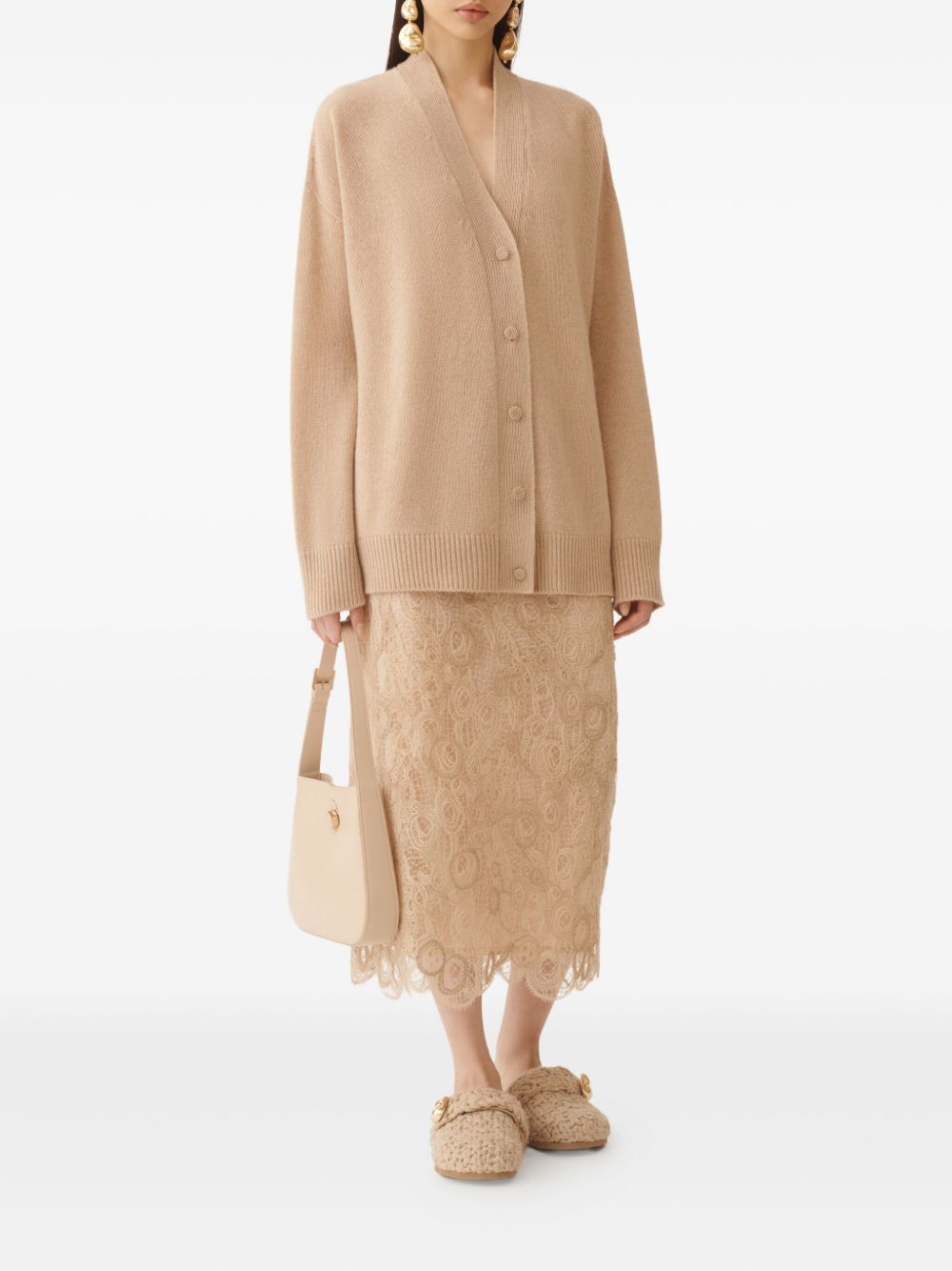 FABIANA FILIPPI V-Neck Ribbed Cardigan