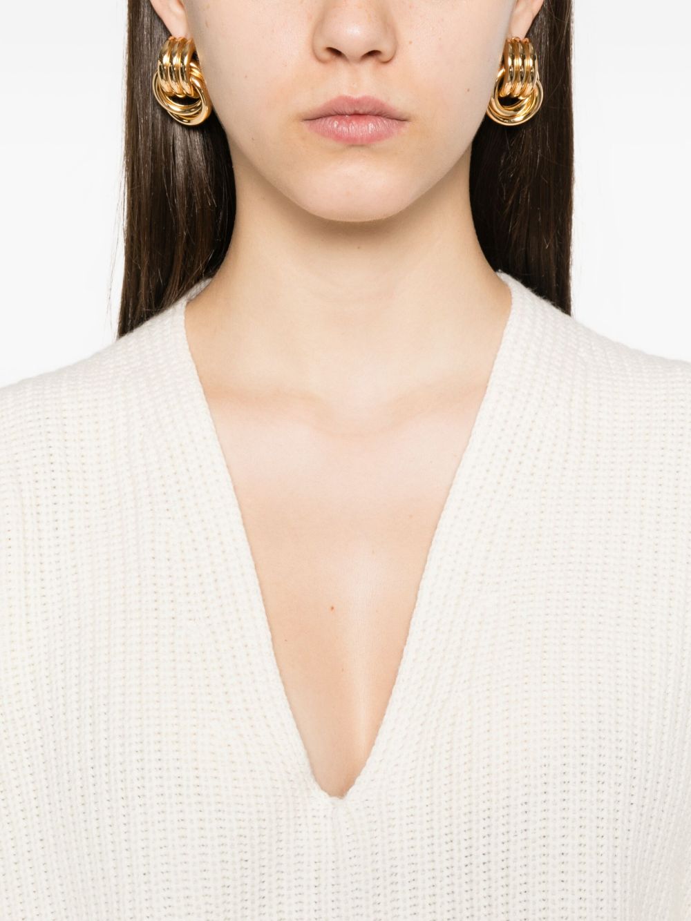 FABIANA FILIPPI Wool V-Necked Jumper