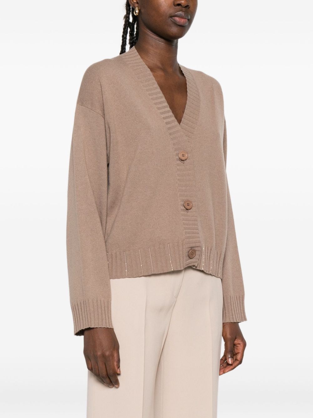 FABIANA FILIPPI Wool V-Necked Cardigan
