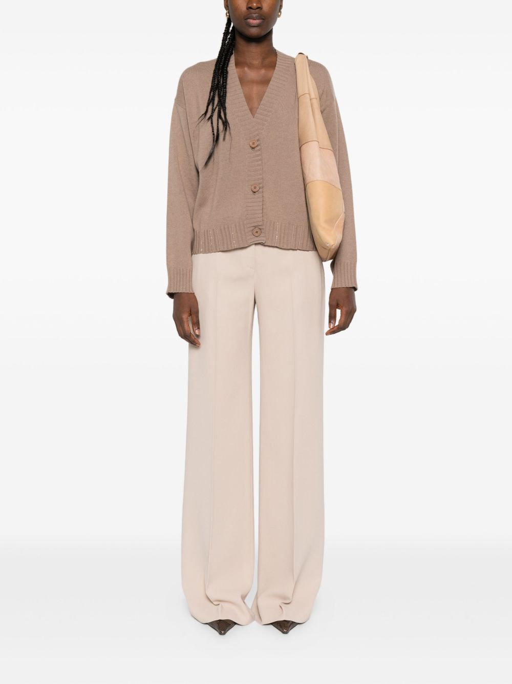 FABIANA FILIPPI Wool V-Necked Cardigan