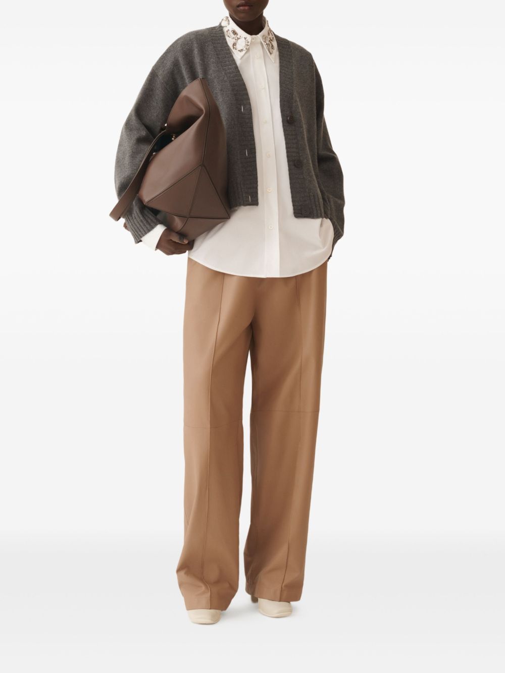 FABIANA FILIPPI Women's V-Neck Sweater with Front Button Fastening