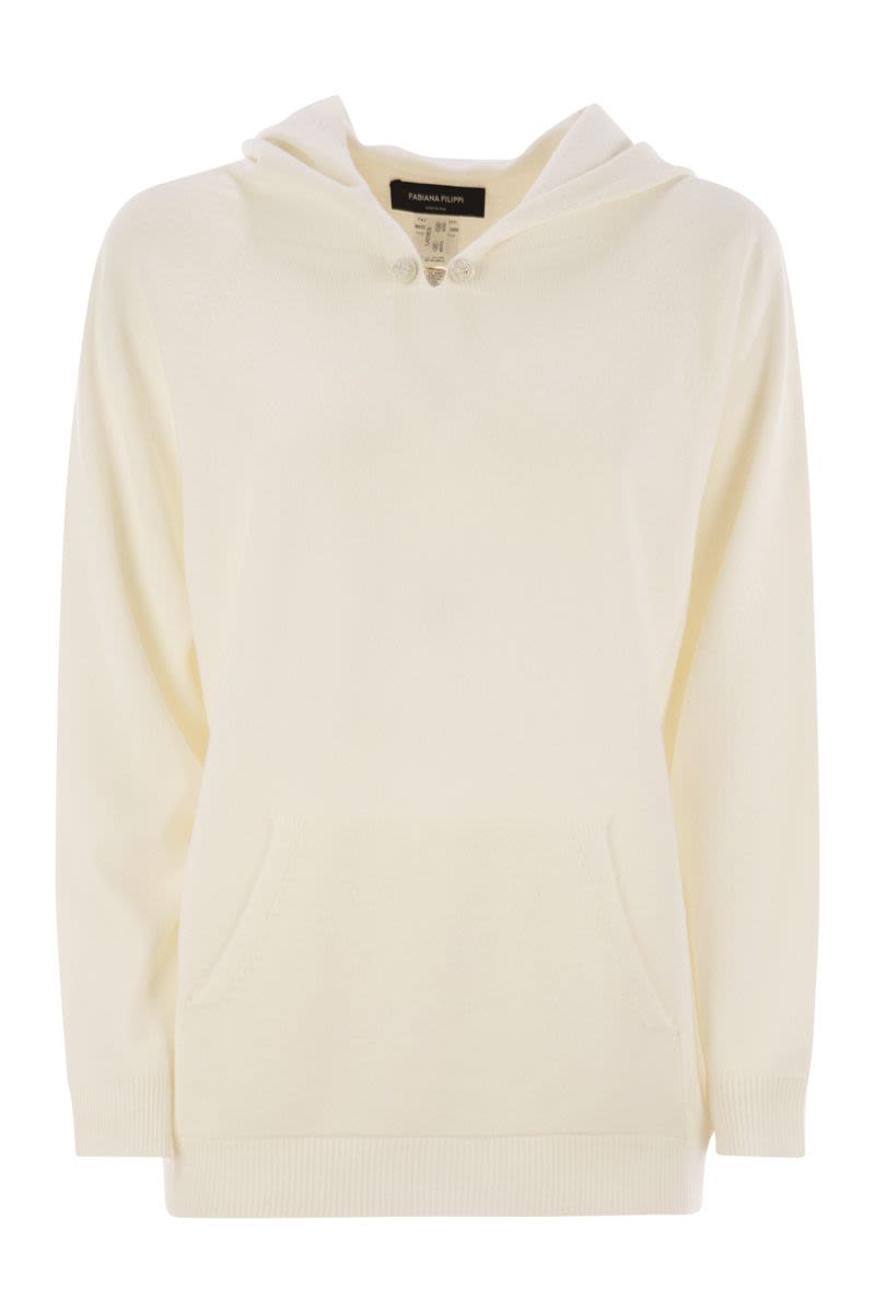 FABIANA FILIPPI Exclusive Luxury Hoodie with Diamond Detail for Women