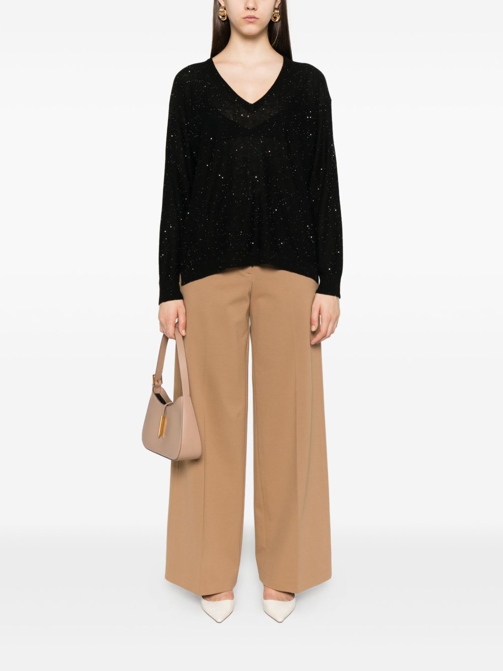 FABIANA FILIPPI Wool V-Neck Sweater