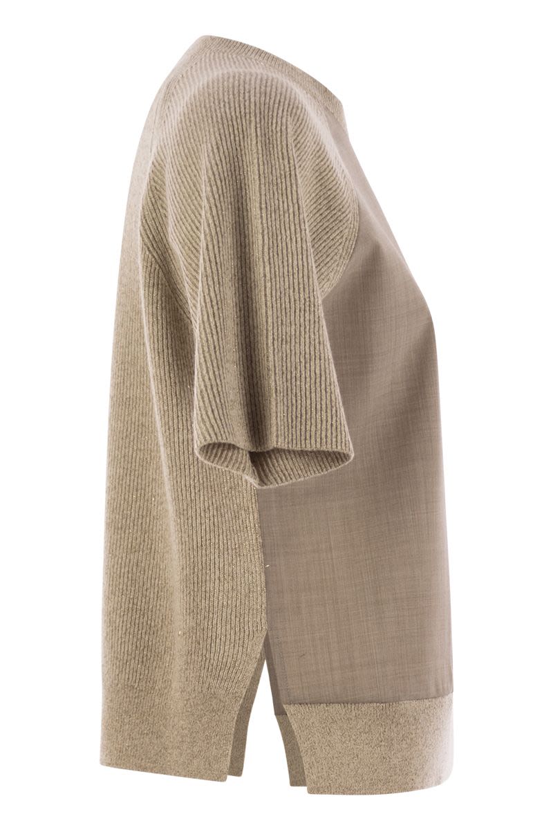 FABIANA FILIPPI Platinum and Lurex Short-Sleeved T-Shirt