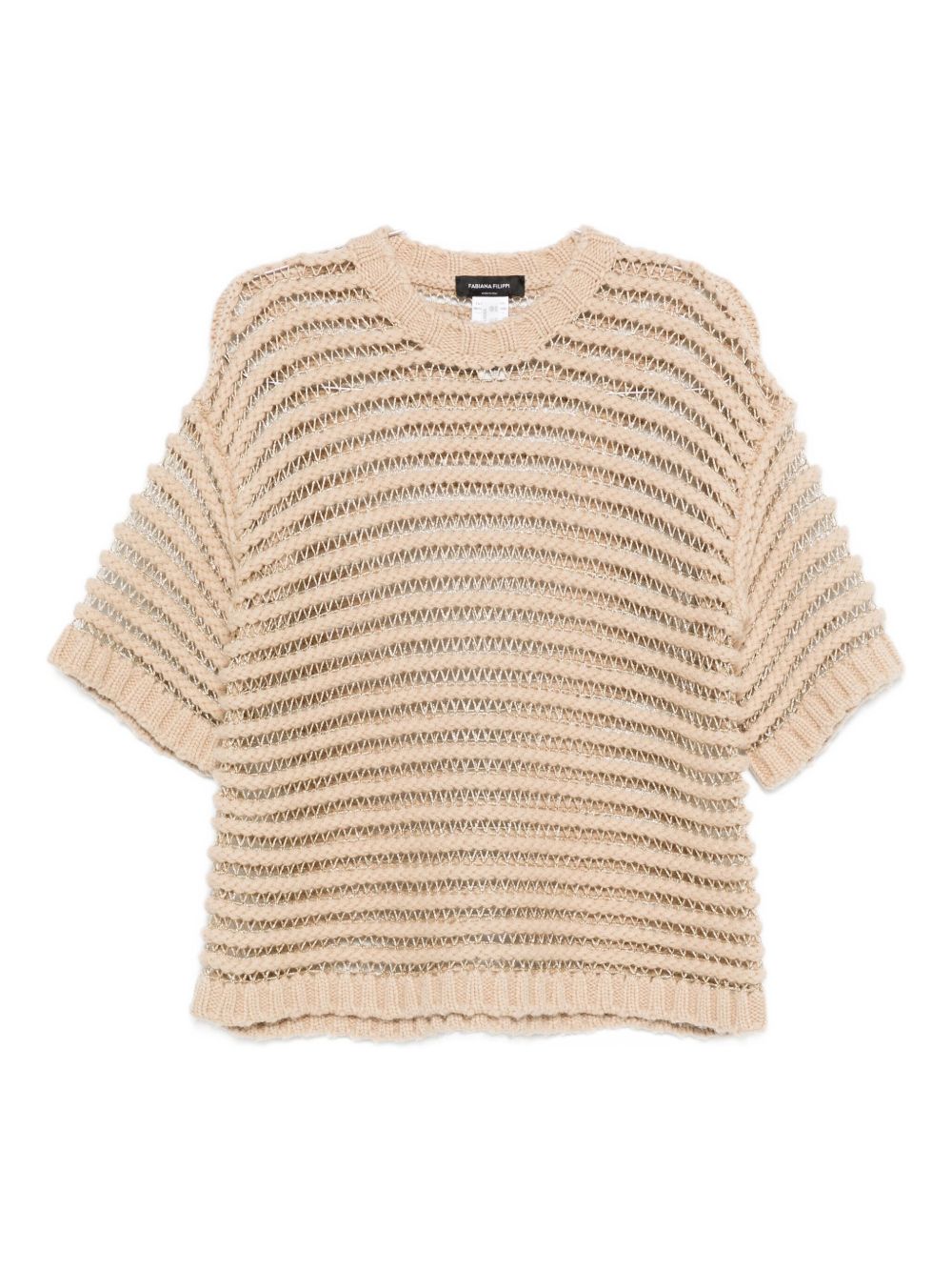 FABIANA FILIPPI Open Knit Short Sleeve Sweater