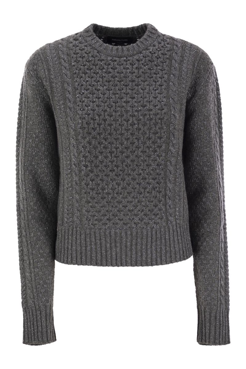 FABIANA FILIPPI Platinum Fisherman T-Shirt with Lurex