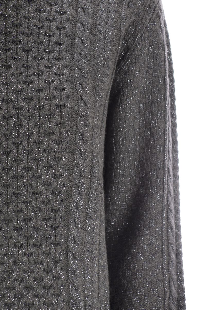 FABIANA FILIPPI Platinum Fisherman T-Shirt with Lurex