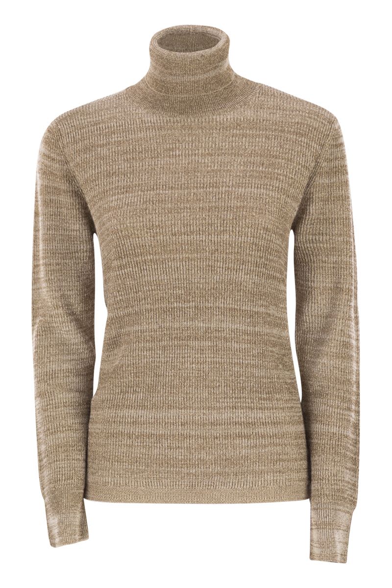 FABIANA FILIPPI Platinum Yarn Turtleneck Sweater - Slim Fit