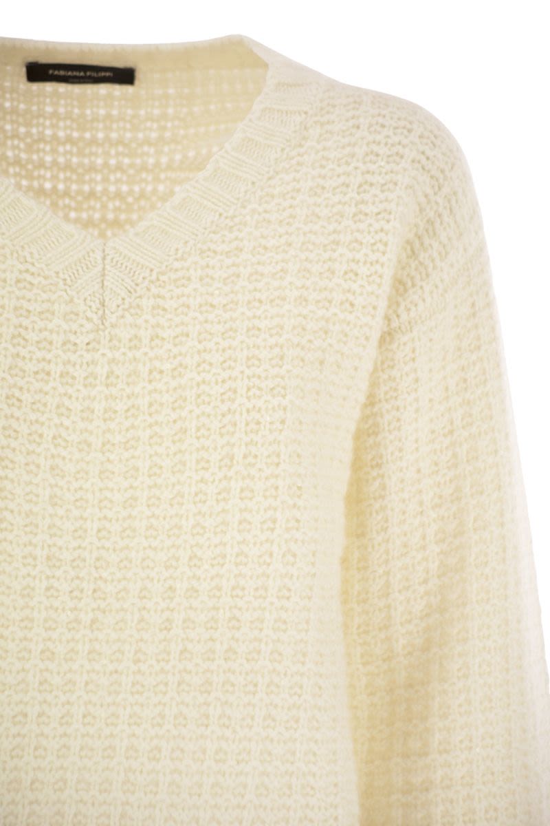 FABIANA FILIPPI V-Neck Sweater with Sequins