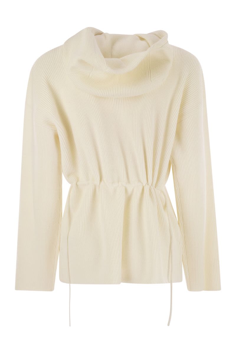 FABIANA FILIPPI Ribbed Knit Hoodie - Size 40