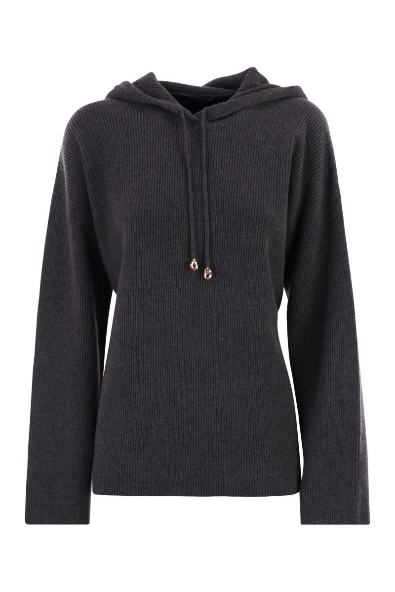 FABIANA FILIPPI Ribbed Hooded Sweater