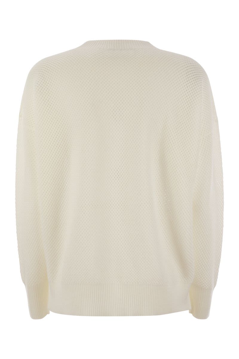 FABIANA FILIPPI Crew-Neck Sweater in Wool and Cotton - Over Fit