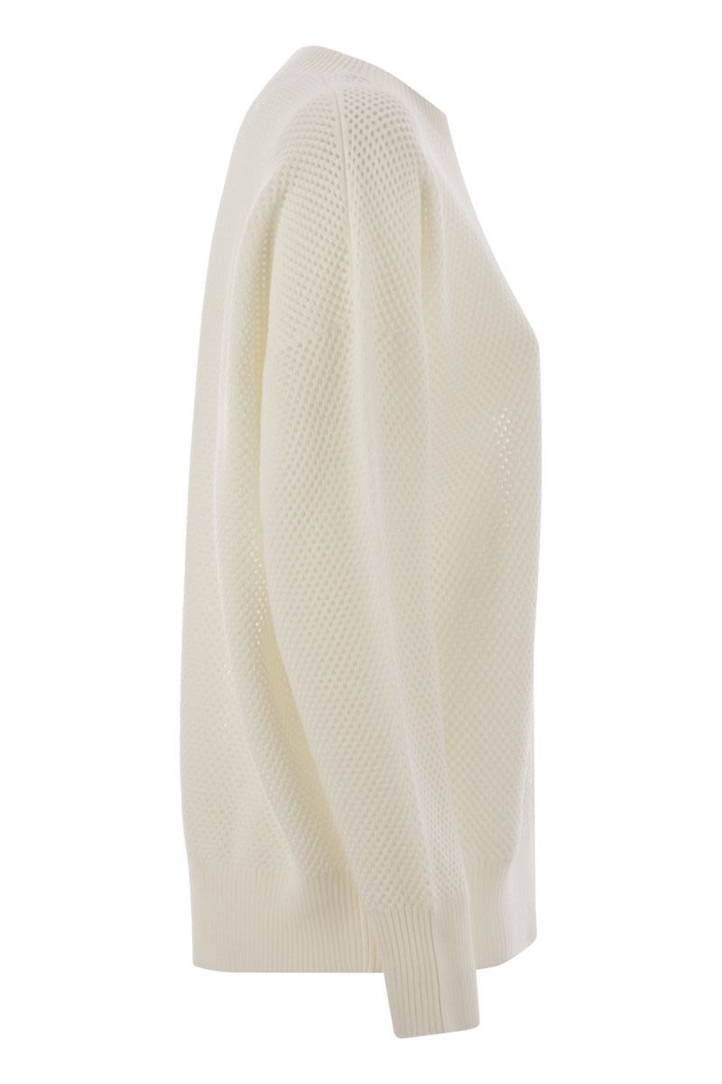FABIANA FILIPPI Crew-Neck Sweater in Wool and Cotton - Over Fit