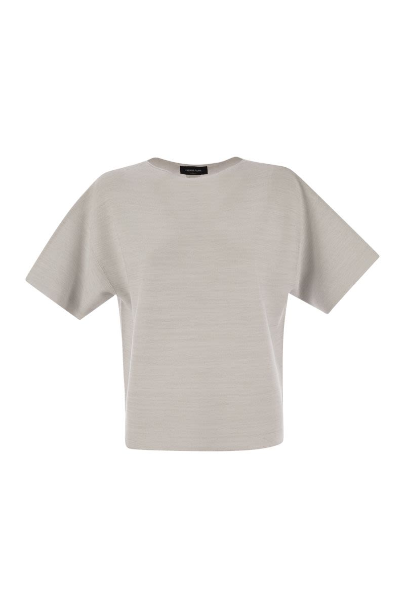 FABIANA FILIPPI Boat-Neck Sweater in Organic Cotton and Lurex