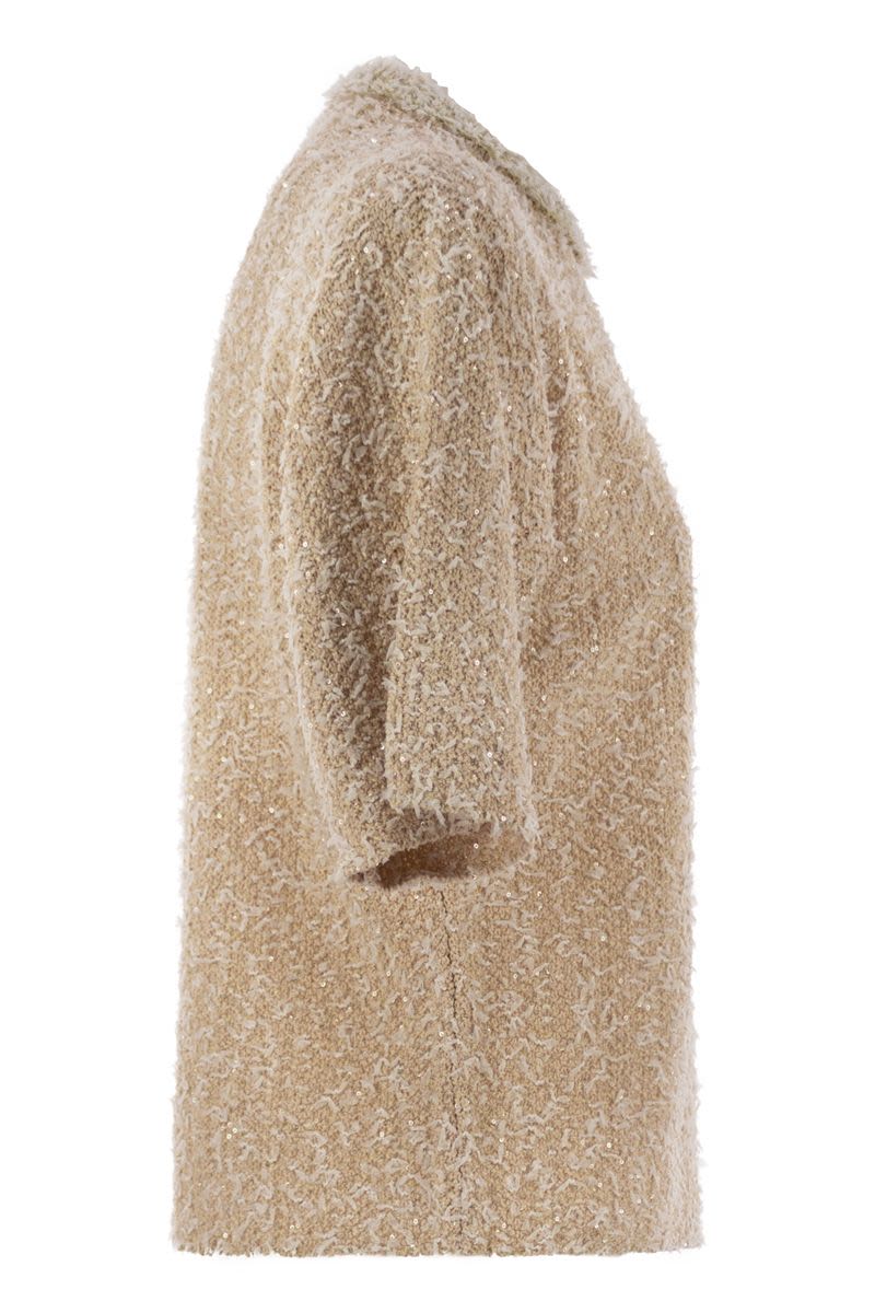 FABIANA FILIPPI Tweed-Effect Crew Neck T-Shirt for Women