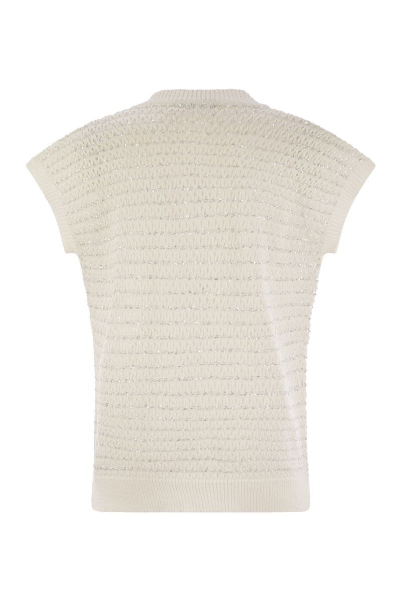 FABIANA FILIPPI Timeless Crochet Jumper with Sequins
