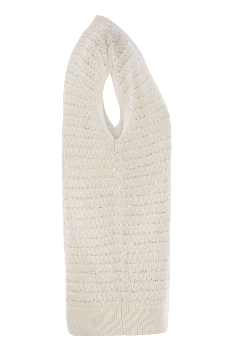 FABIANA FILIPPI Timeless Crochet Jumper with Sequins