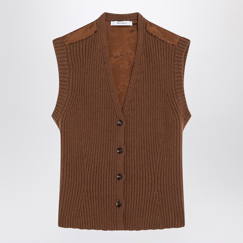 MAX MARA Sleek Wool-Cashmere Mini Gilet