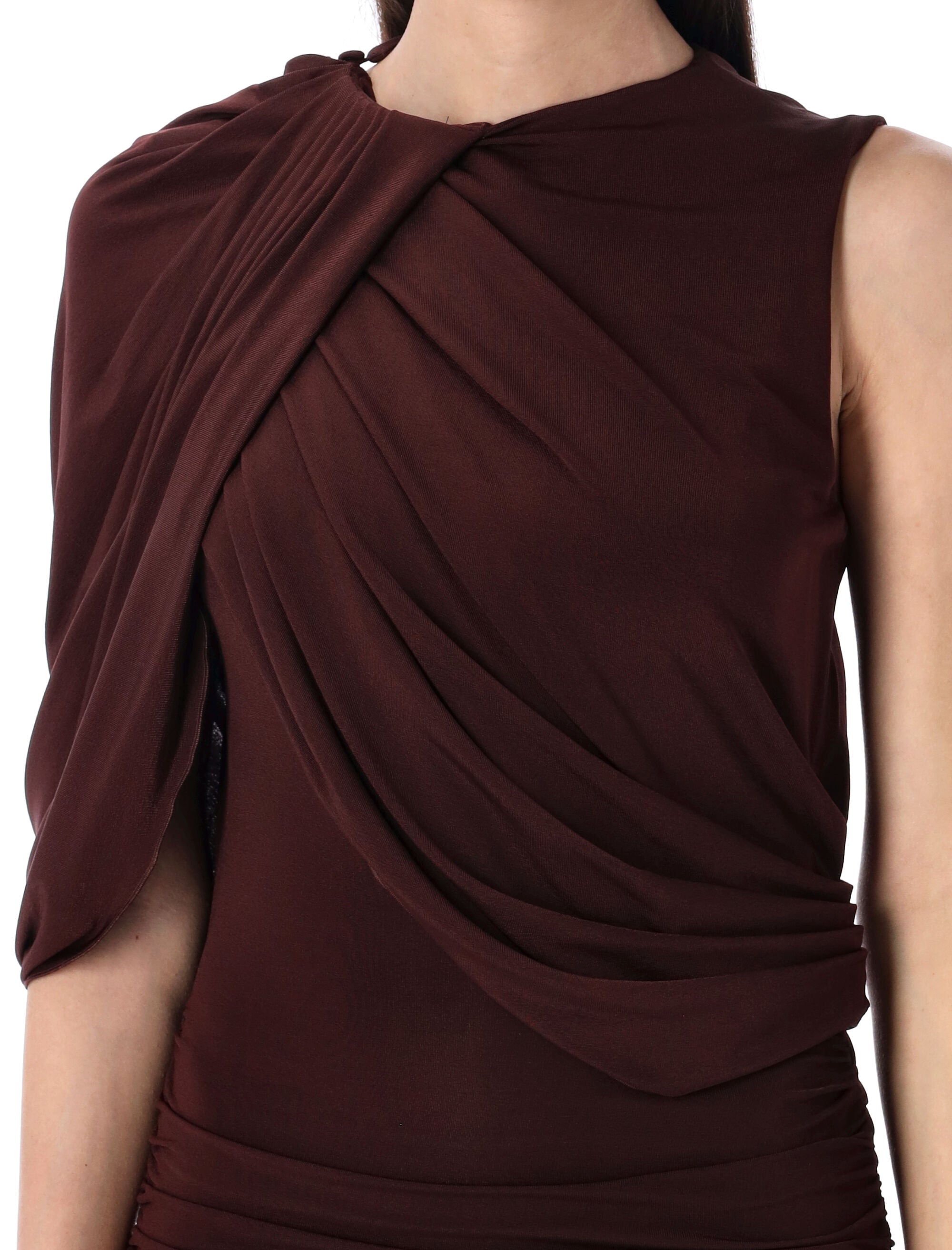 MAGDA BUTRYM Asymmetrical Draped Mini Dress
