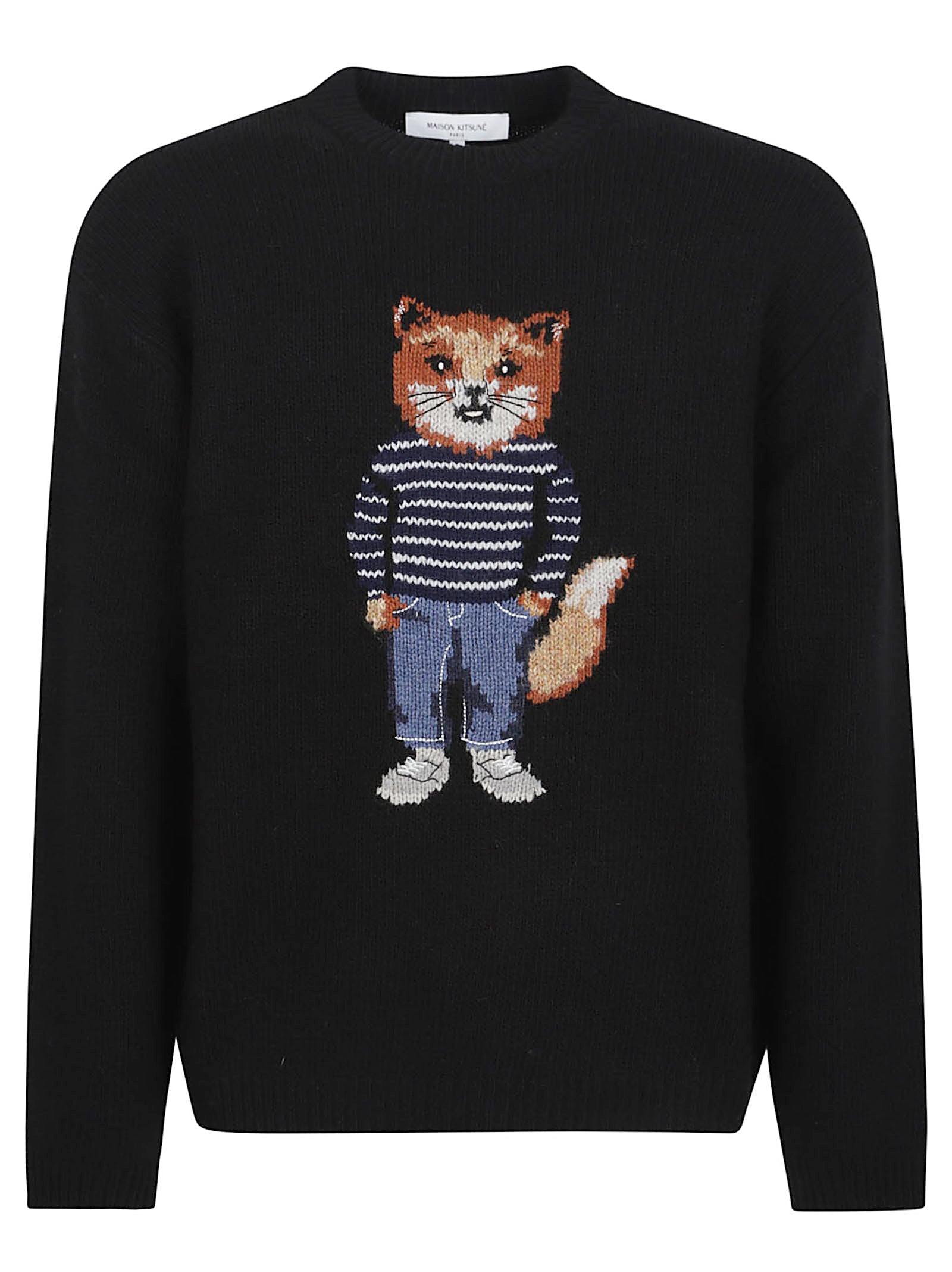MAISON KITSUNE Cozy Wool Blend Sweater - Lightweight Layering Essential