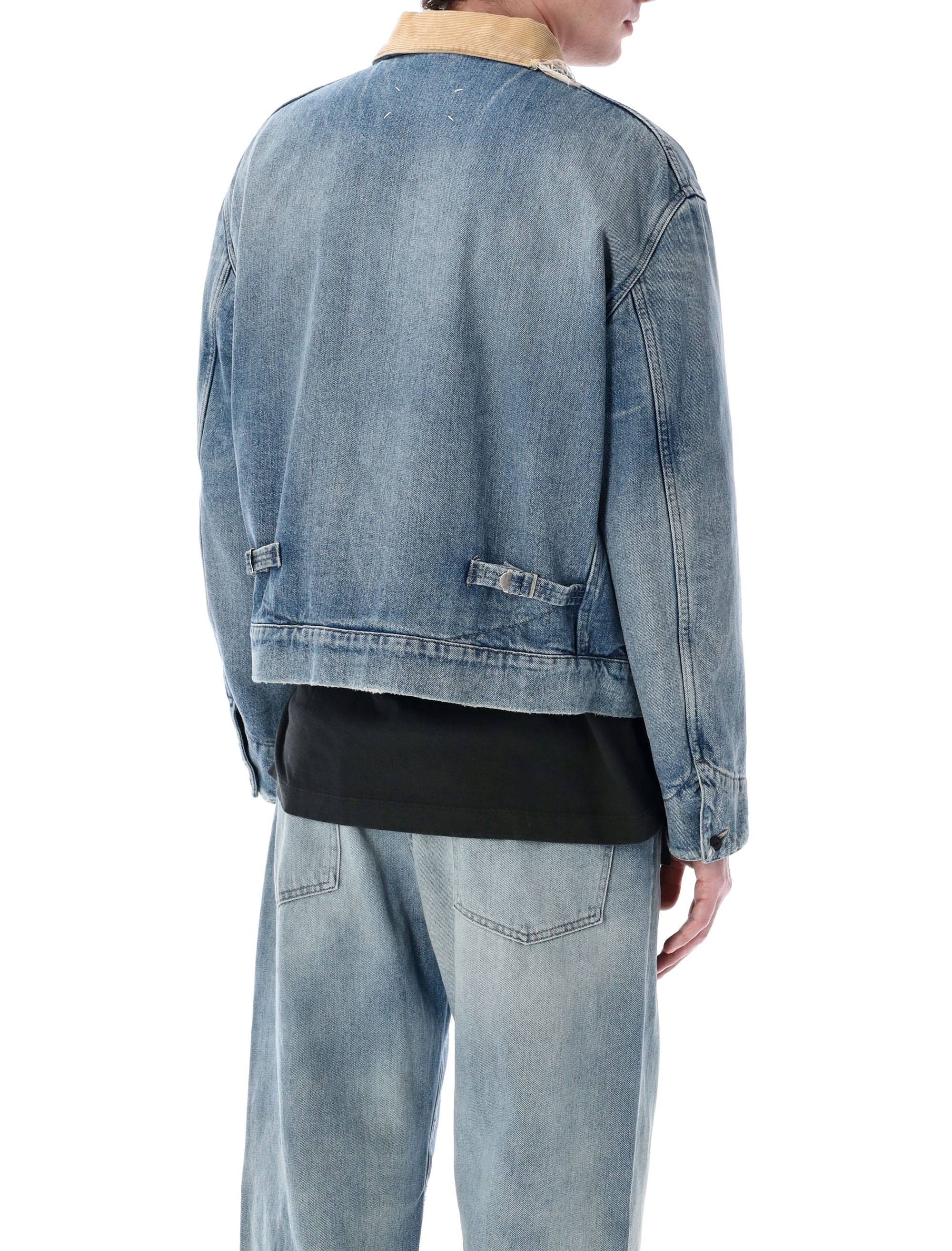 MAISON MARGIELA Stylish Denim Jacket with Corduroy Collar