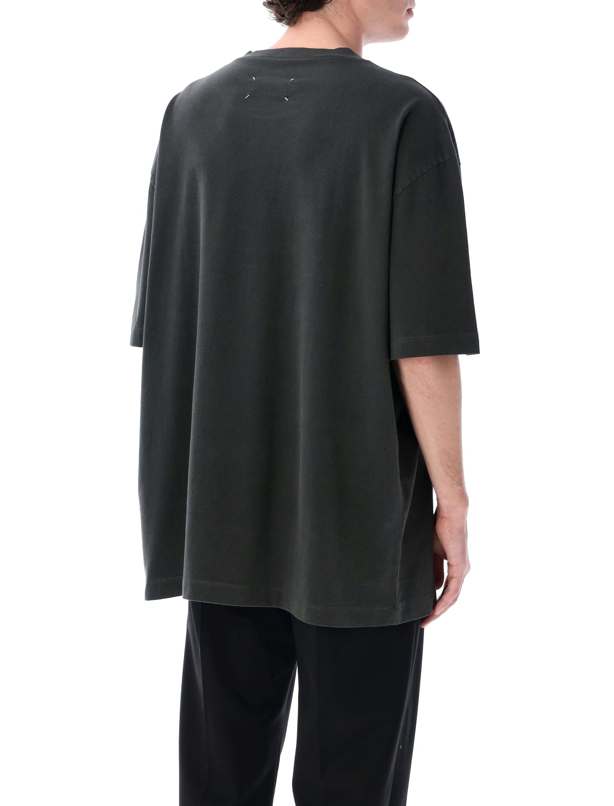 MAISON MARGIELA Oversized Embroidered Logo T-Shirt - Size L